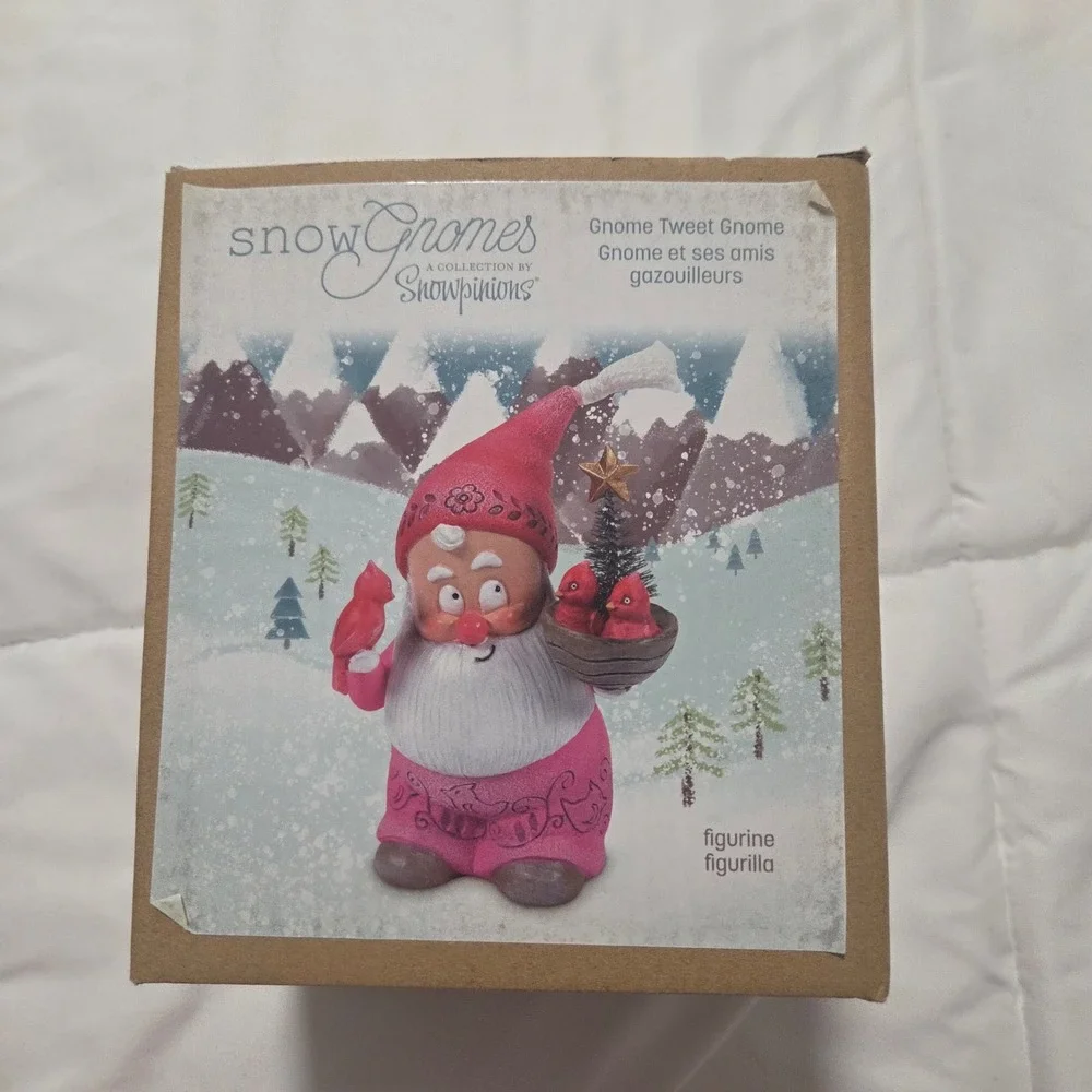Department 56 Snowpinions Gnome Tweet Gnome Pink Figurine 6009356